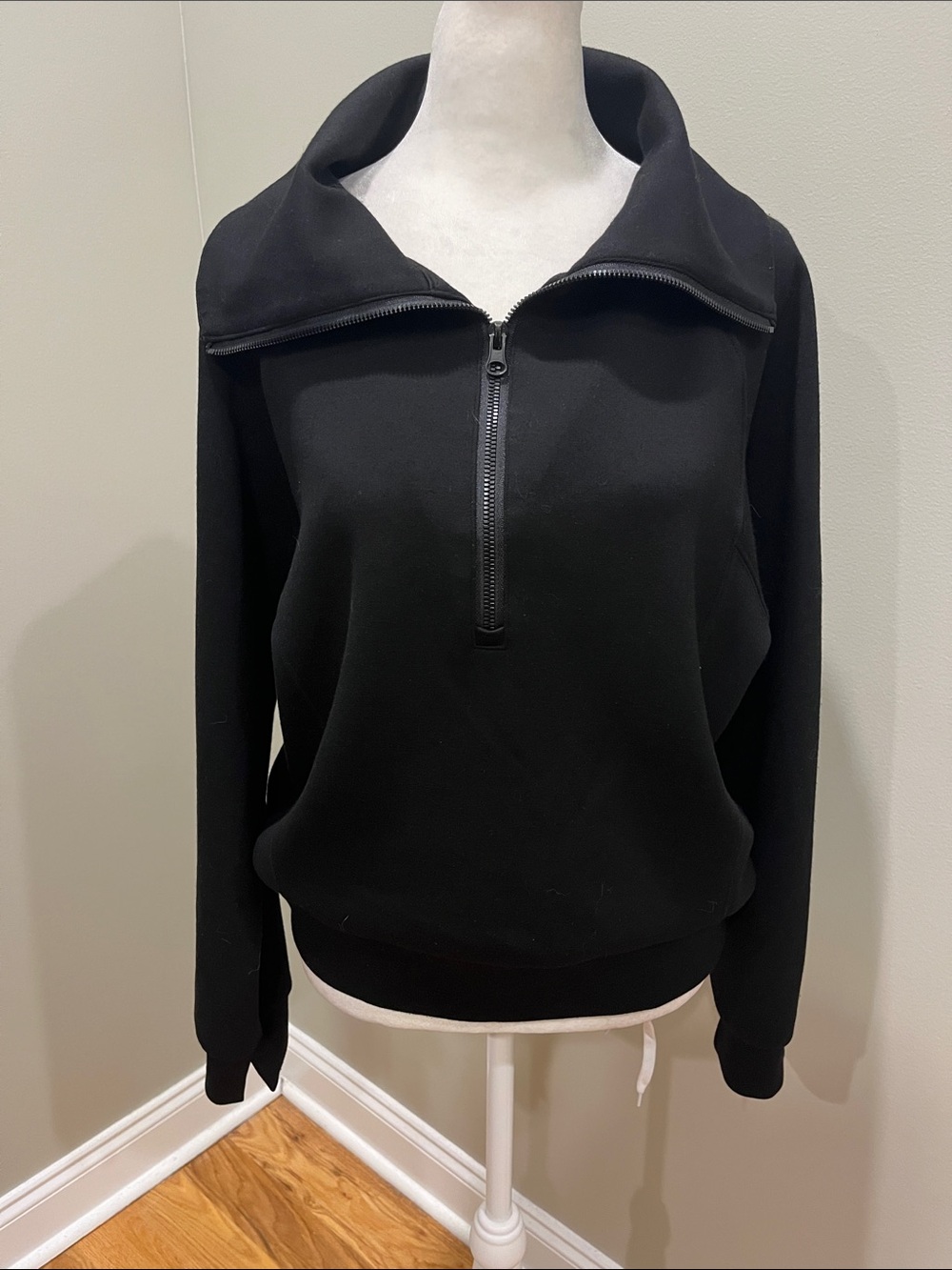 Anrabees Black 1/2 Zip Sweatshirt
